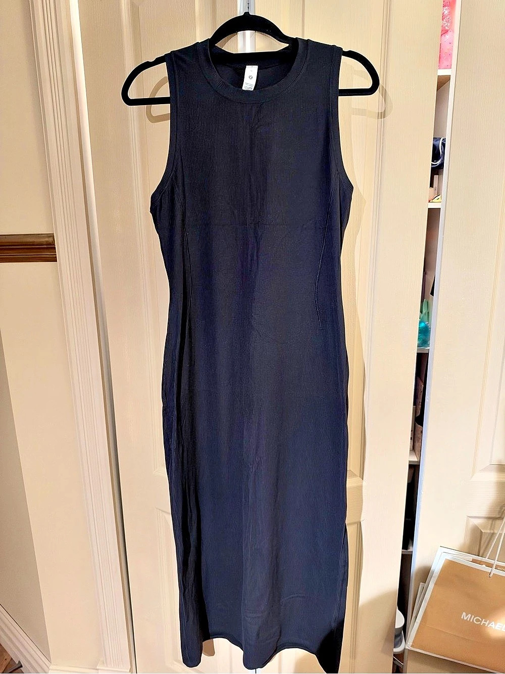 Lululemon All Aligned Ribbed Dress Black Size 10